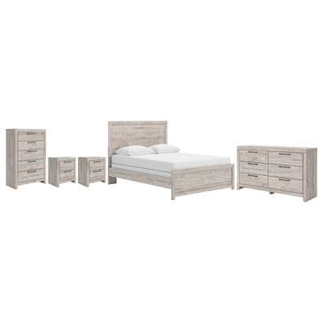 Ashley Broachmyn Queen Bed with Dresser, Chest, and Two Nightstands in Light Gray, , large