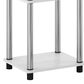 HOMLUX 3-Tier Turn-N-Tube End Table in White Oak and Chrome (Set of 2), , large