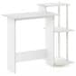 HOMLUX 40" Computer Desk with Open Side Shelves in White, , large