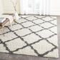 Safavieh Dallas Shag SGD257H-10 10" x 14" Ivory/Dark Grey Area Rug, , large