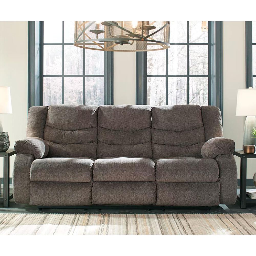 Ashley Tulen Manual Reclining Sofa in Gray, , large