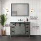Lexora Home Marsyas 48" Single Bathroom Vanity in Ash Grey with White Quartz Top and Rectangular Sink, , large