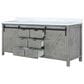Lexora Home Marsyas 80" Double Bathroom Vanity in Ash Grey with White Quartz Top and Rectangular Sinks, , large
