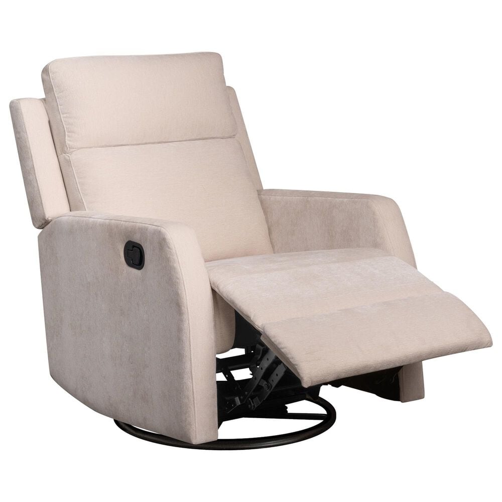 Eastern Shore Baker Swivel Manual Glider Recliner in Oatmeal, , large