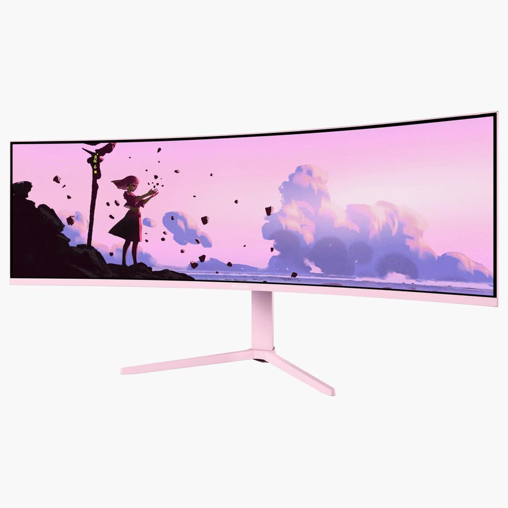Arozzi Nova 49" Curved VA 165Hz Ultrawide Gaming Monitor in Pink, , large