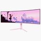 Arozzi Nova 49" Curved VA 165Hz Ultrawide Gaming Monitor in Pink, , large