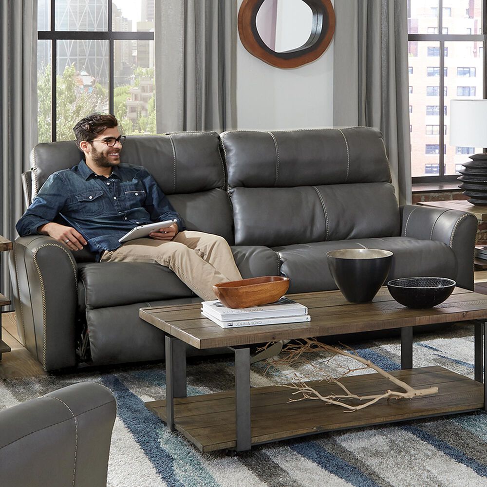 Catnapper Fredda Power Reclining Sofa with Power Headrest in Anthracite, , large