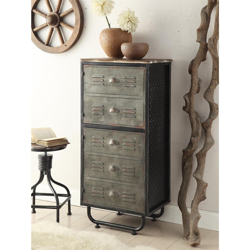 4D Concepts Locker Bookcase in Natural, Black and Grey, , large