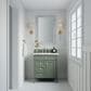 James Martin Vanities Brittany 30" Single Bathroom Vanity in Smokey Celadon with 3 cm Eternal Jasmine Pearl Quartz Top and Rectangular Sink, , large