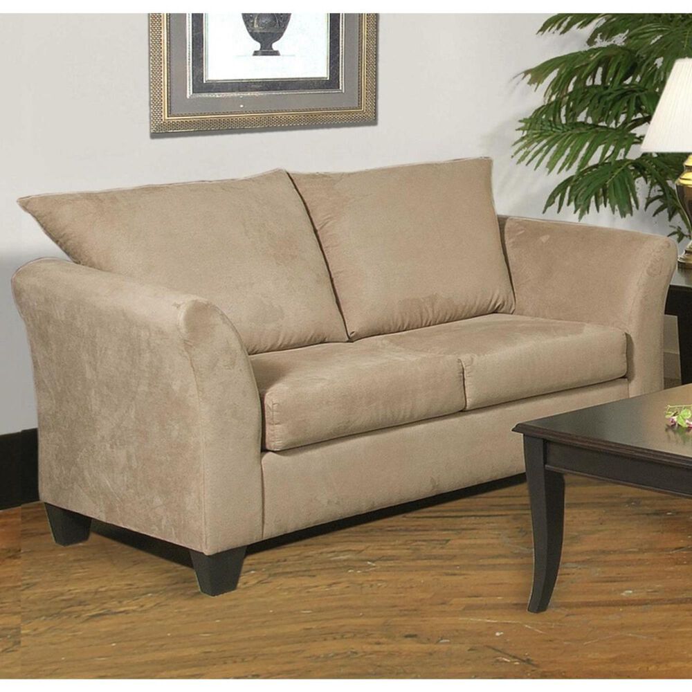 Hughes Furniture Stationary Loveseat in Mocha, , large
