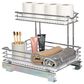 Household Essentials Glidez 2-Tier Pull Out/Slide Out Storage Organizer in Silver, , large