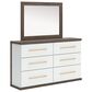 Ashley Kendanport 5 Piece King Bedroom Set in Brown and White, , large
