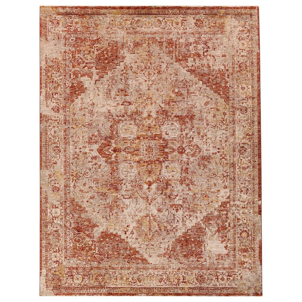 Surya Mirabel 12" x 15" Peach, Orange, Cream, Brown, Saffron, Taupe, Gray and Rose Area Rug, , large