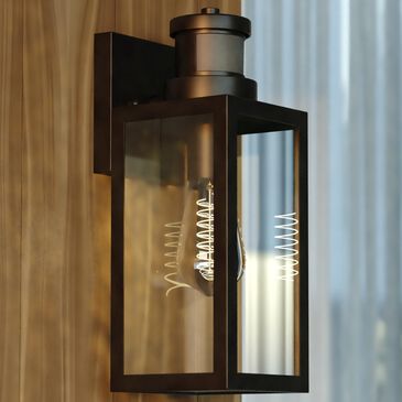 Vaxcel Lombard 4.75" 1-Light Outdoor Motion Sensor Wall Lantern in Textured Black, , large