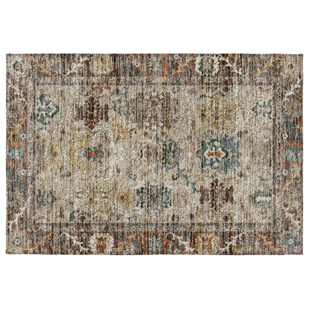 Dalyn Rug Company Silk Road Chocolate, Ivory, Gold, Copper, Blush, Aloe and Wheat 2"6" x 3"10" Area Rug, , large