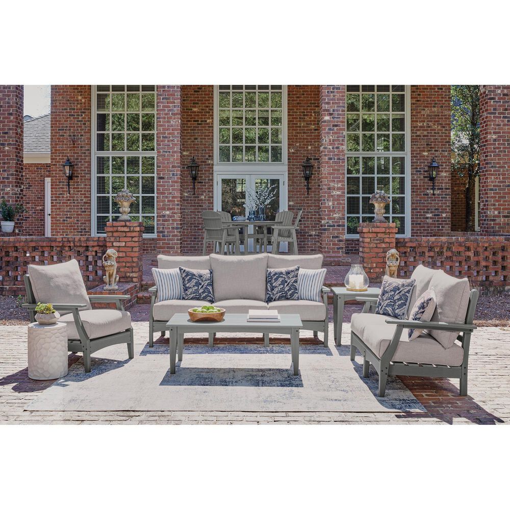 Ashley Cove Beach Outdoor Sofa with Cushion in Gray, , large