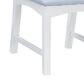 Linon Home Decor Bonnie Side Chair with Light Blue Faux Leather Cushion in White (Set of 2), , large