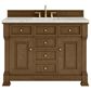 James Martin Vanities Brookfield 48" Single Bathroom Vanity in Honey Oak with 3 cm Victorian Silver Silestone Top, Rectangle Sink and FreePower Wireless Charger, , large