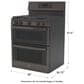 GE Profile 30" Free-Standing Gas Double Oven Convection Range with No Preheat Air Fry in Black Stainless Steel, , large