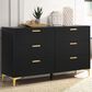 Pacific Landing Kendall 6-Drawer Dresser in Black and Gold, , large