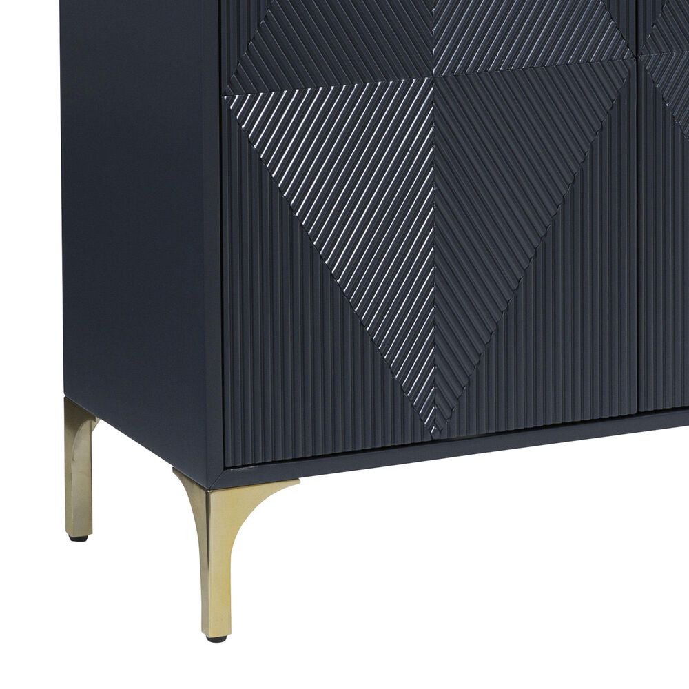 Ashley Loirwick Accent Cabinet in Dark Blue and Gold, , large