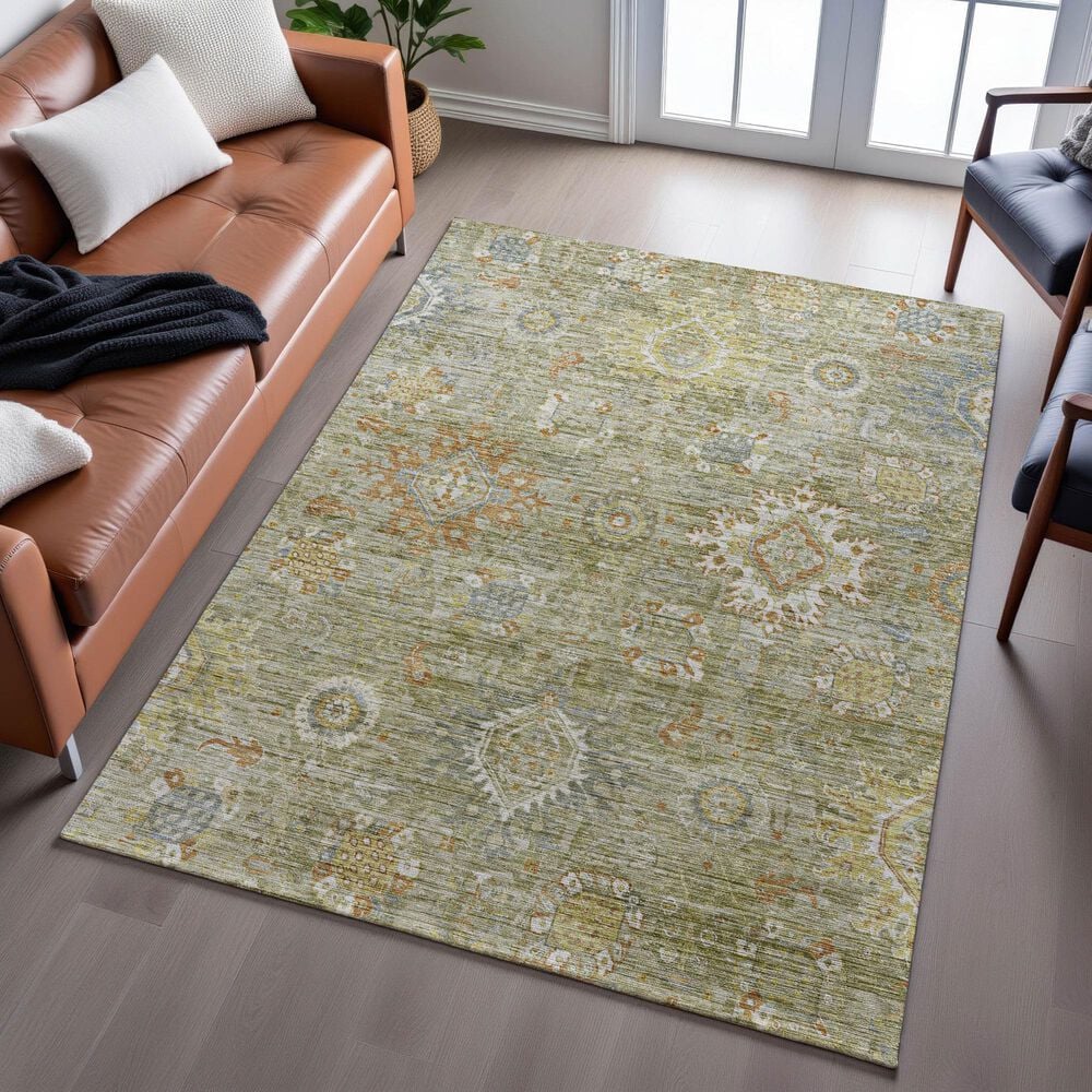 Dalyn Rug Company Silk Road Sage, Aloe, Fern, Copper and Ivory 8&#39; x 10&#39; Area Rug, , large