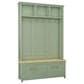 HOMLUX 6-Hook Hall Tree with 2-Drawer in Green, , large