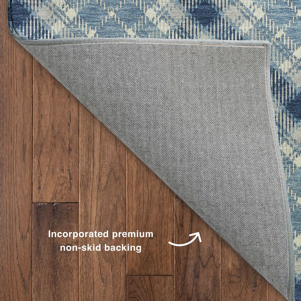 Dalyn Rug Company Soft Essentials Plaid Denim 5' x 7'6" Indoor/Outdoor Area Rug, , large