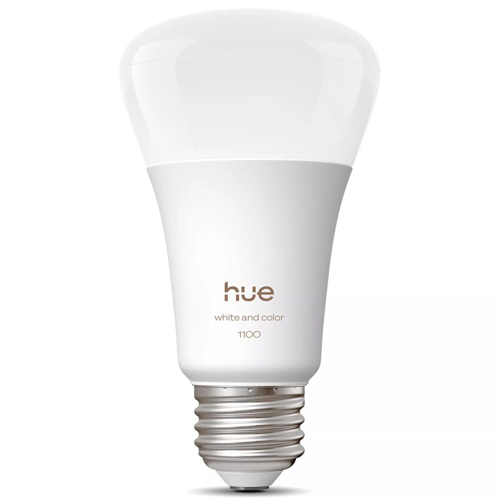 Phillips Hue 75-Watt A19 E26 Smart LED Bulb in White, , large