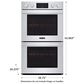 Signature Kitchen Suite 30" Double Wall Oven with Steam-Combination in Stainless Steel, , large