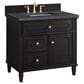 James Martin Vanities Lorelai 36" Single Vanity in Black Onyx with 3 cm Charcoal Soapstone Quartz Top, , large