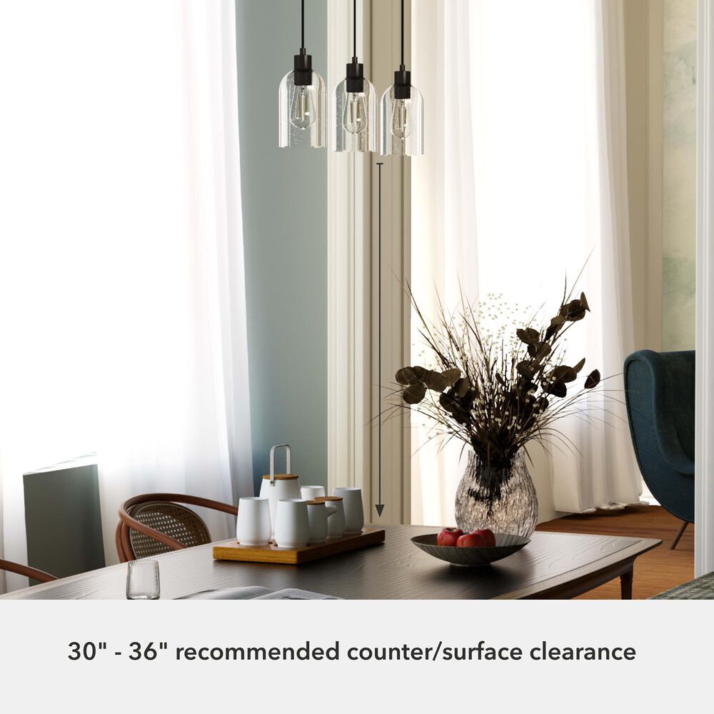 Hunter Lochmeade 3-Light Linear Pendant Cluster in Noble Bronze, , large