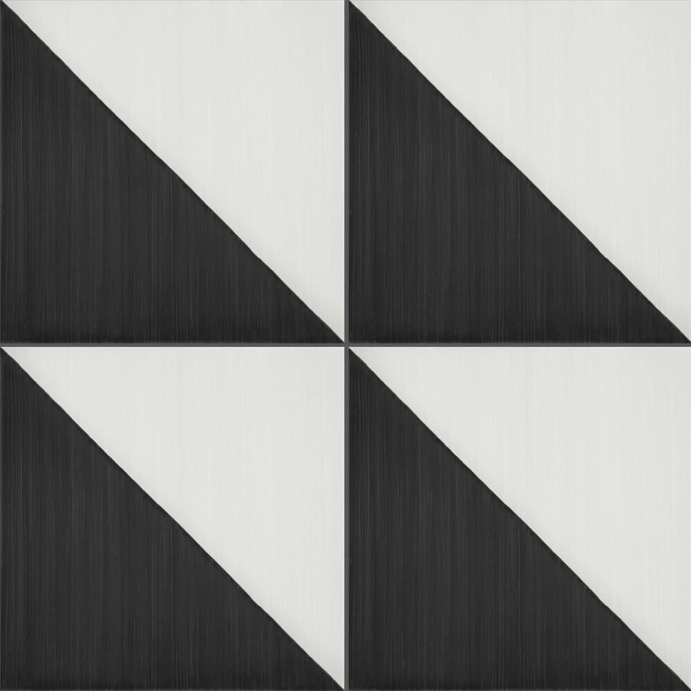 Marazzi Scenario Nero Triangle 8" x 8" Porcelain Tile, , large