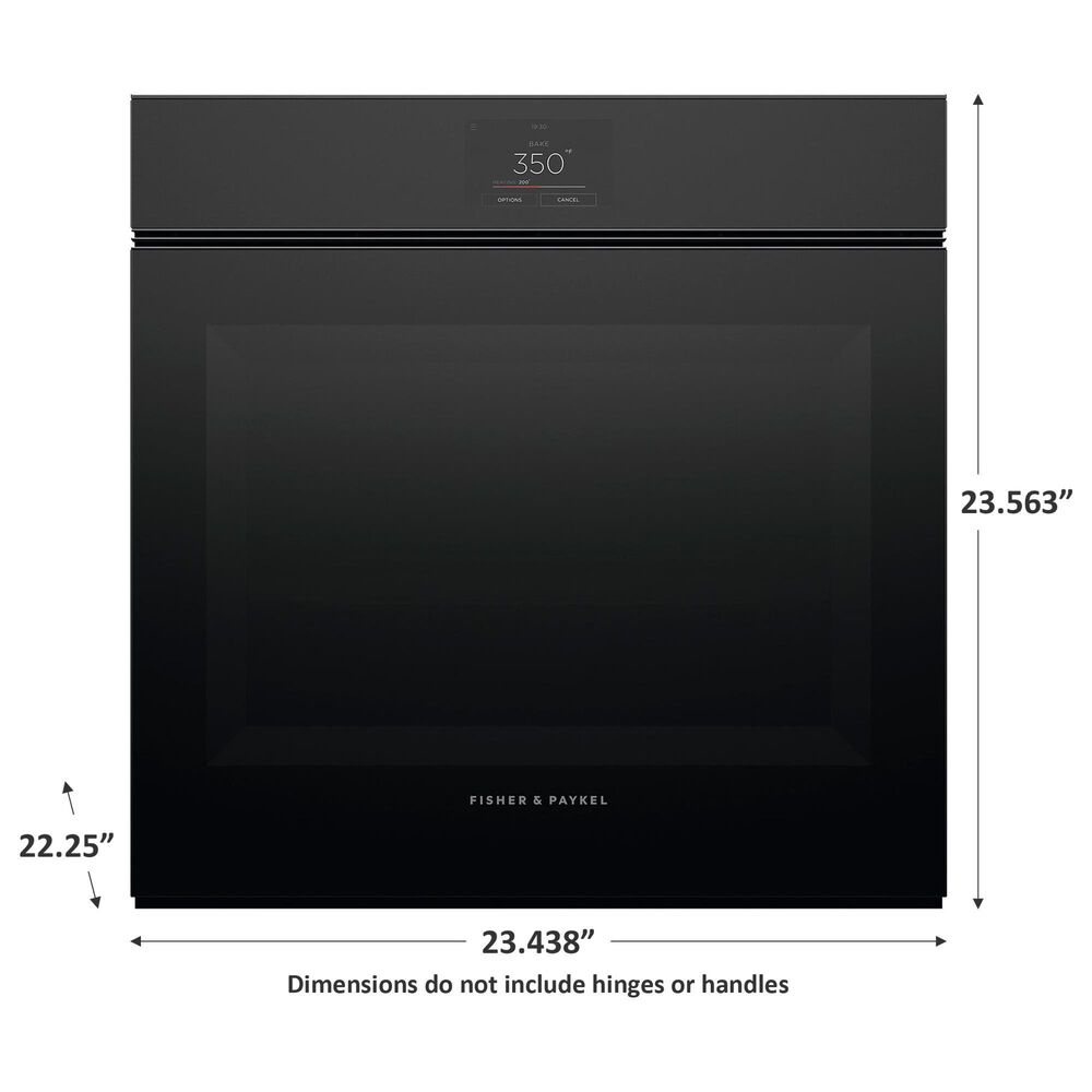 Fisher &amp; Paykel Minimal 24&quot; Single Electric Wall Oven with 16 Functions in Black, , large
