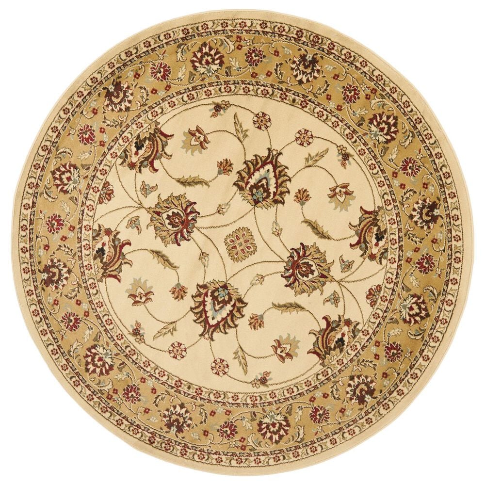 Safavieh Lyndhurst LNH553 5"3" Round Ivory and Beige Area Rug, , large