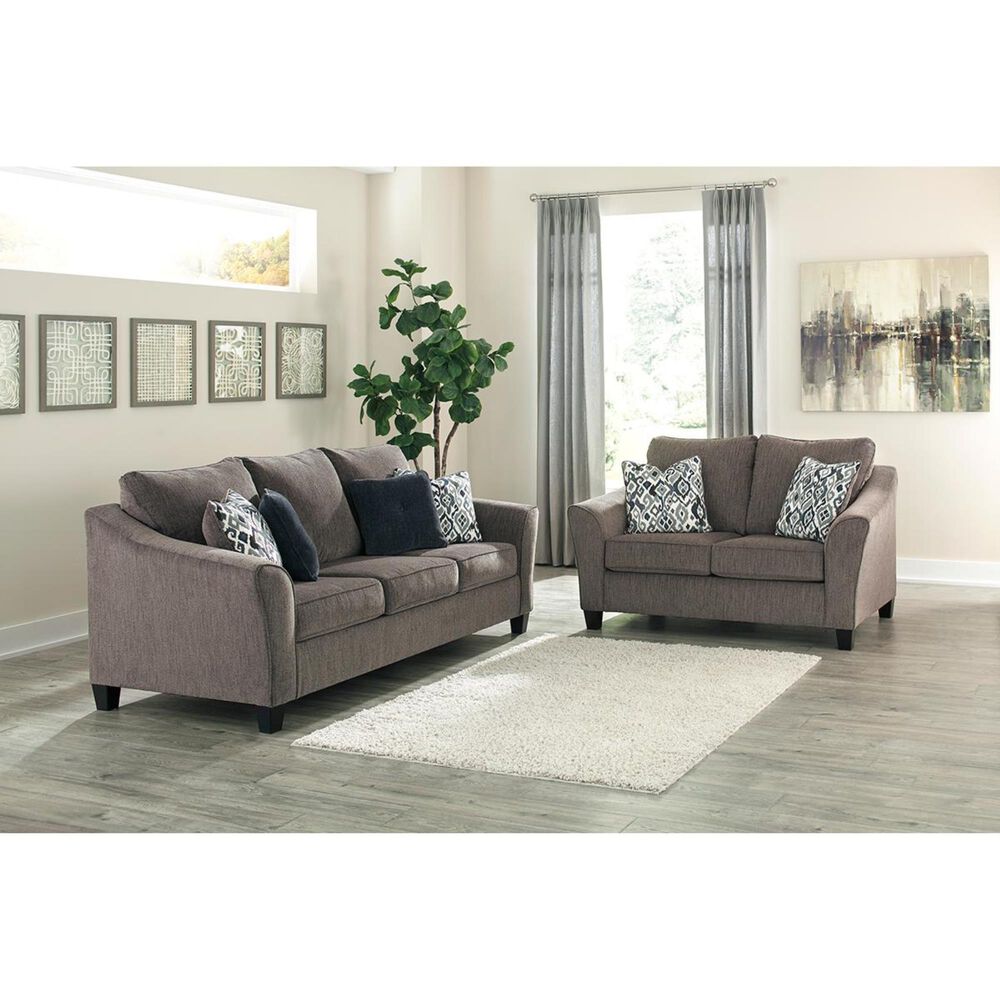 Signature Design by Ashley Nemoli Loveseat in Slate, , large