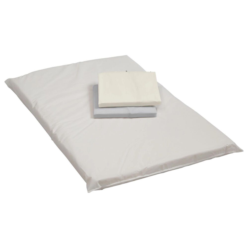 Delta Parker Mini Convertible Baby Crib with Mattress in Gray NFM