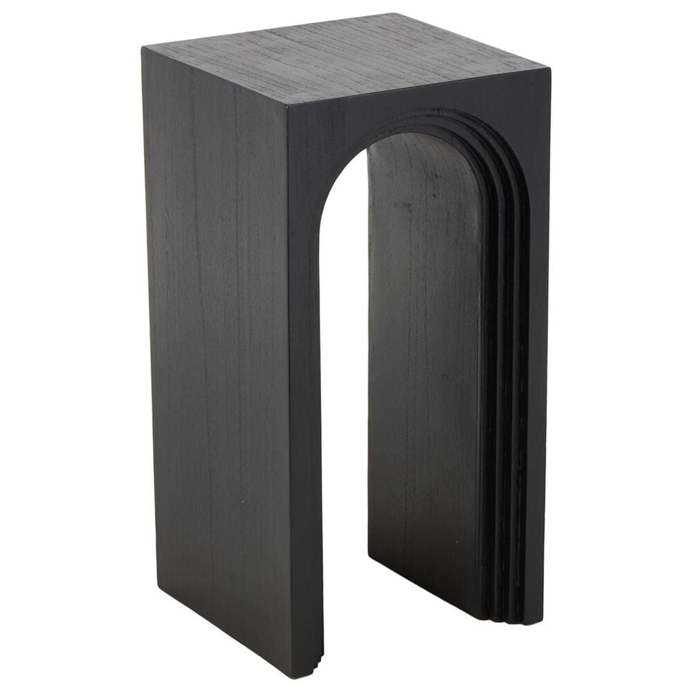 Maple and Jade Cutout Arch End Table in Black, , large