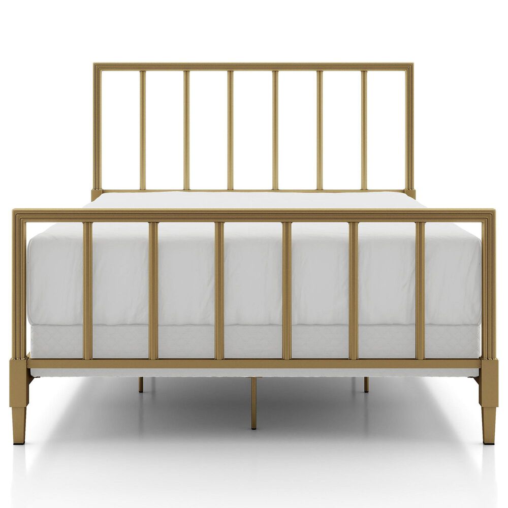 Furniture of America Blair Full Slat Bed in Gold, , large