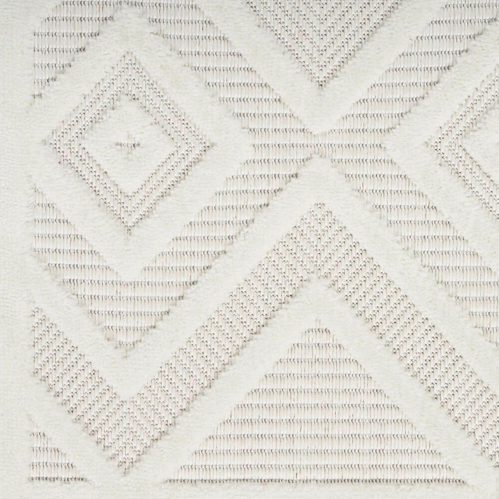 Nourison Versatile 7&#39; x 10&#39; Ivory and White Indoor/Outdoor Area Rug, , large