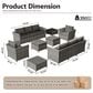HOMLUX 12-Piece Patio Conversation Set in Dark Gray, , large