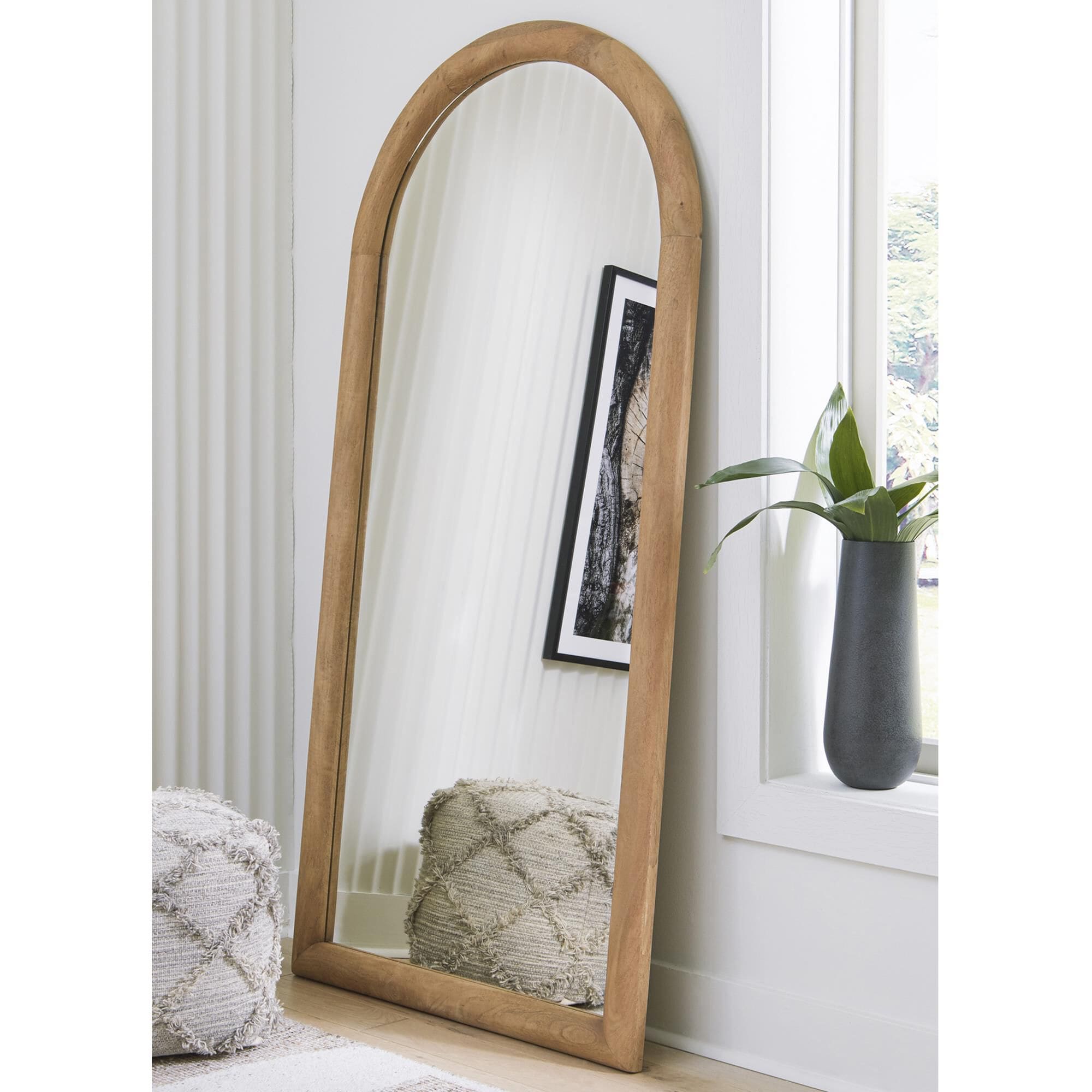 Ashley Dairville Floor Mirror in Light Brown