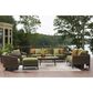 Ashley Horizon Hall Outdoor Sofa with Green Cushion in Brown, , large