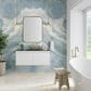 James Martin Vanities Mantova 47.3" Single Vanity in Glossy White and Champagne Brass with 3 cm Charcoal Black Composite Stone Top and Rectangular Sink, , large