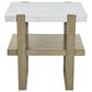 Steve Silver Perth End Table in White and Weathered Sand, , large