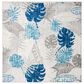 Safavieh Cabana CBN831F 6"7" Square Grey and Blue Indoor/Outdoor Area Performance Rug, , large