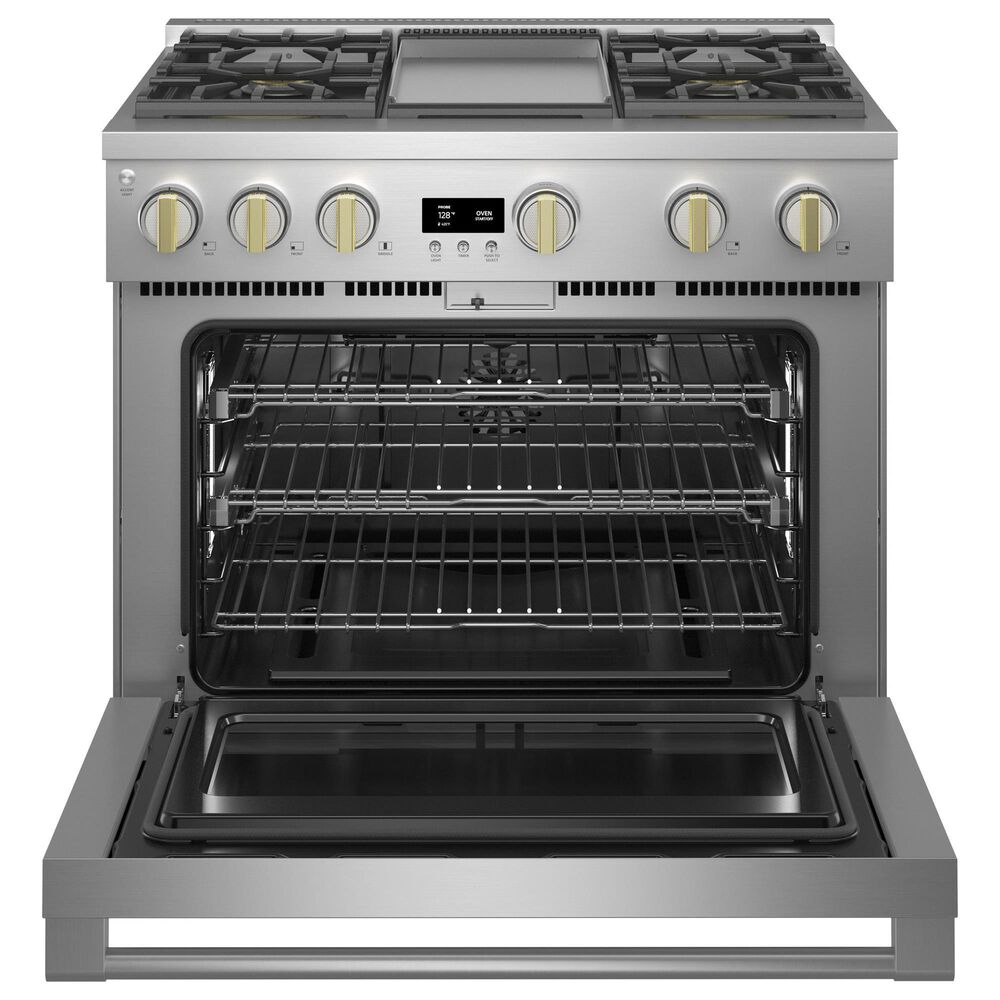 Monogram 36&quot; All Gas Professional Range with 4 Burners and Griddle in Stainless Steel, , large