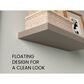 Hearth and Haven 32" Floating Wall Shelf in Taupe (Set of 2), , large