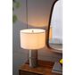 A&B Home Hammered Table Lamp with Collapsible Shade in Gray and Silver, , large