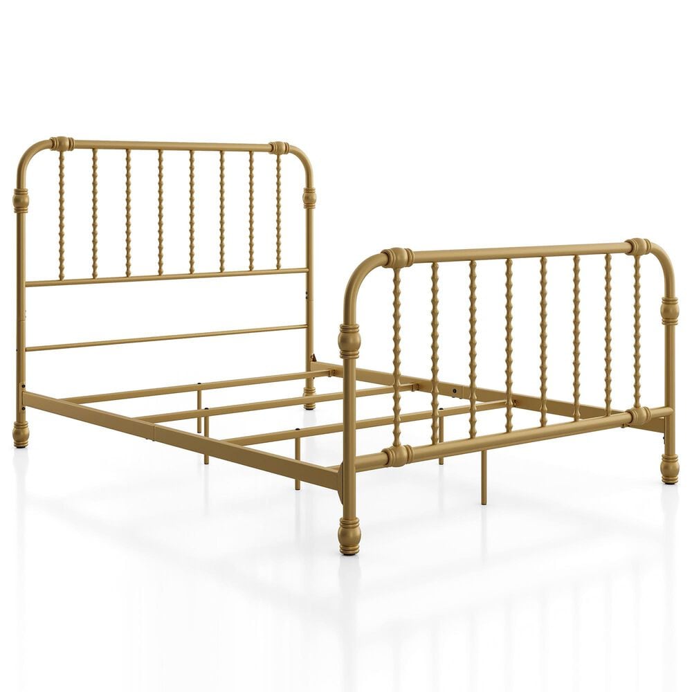 Furniture of America Wren Full Spindle Kids Bed in Gold, , large